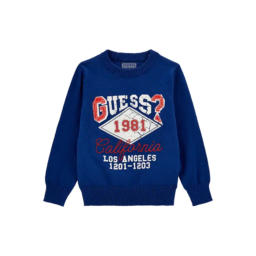 Maglione a collo rotondo per bambino ragazzo Guess