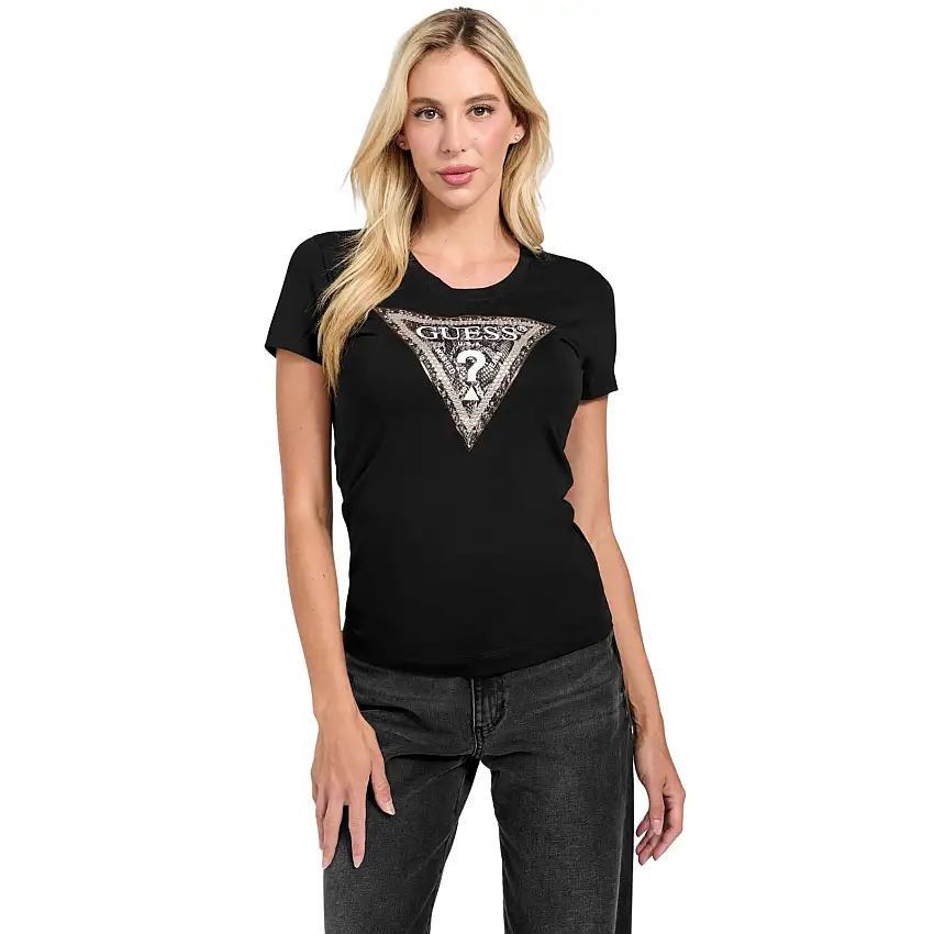 T-shirt da donna Guess Triangle Python
