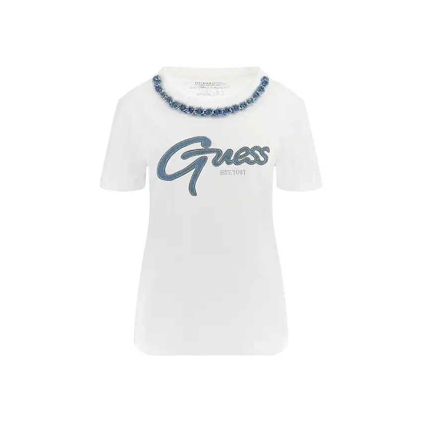 T-shirt da donna a girocollo Guess Jeans Chian