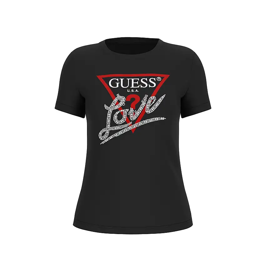 T-shirt da donna Guess Pearls Love Triangle