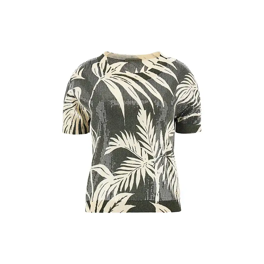 Maglietta a collo giro con maniche corte da donna Guess Juniper Sequins