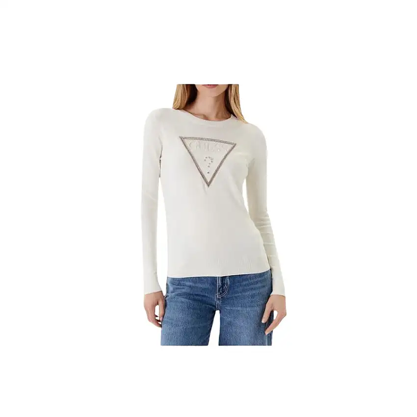 Maglione girocollo con logo a triangolo donna Guess Kiara