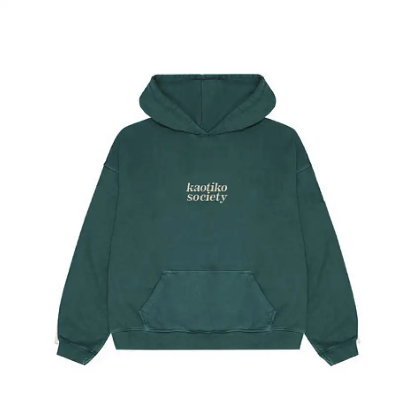 Felpa con cappuccio Kaotiko Washed Cesare