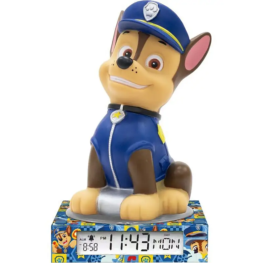 Lampada 3D con sveglia Kids Licensing Paw Patrol [Misura 22,9x13x13 cm]