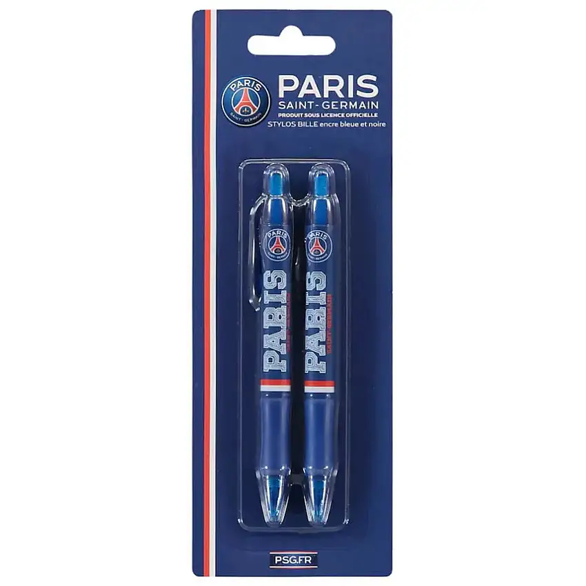 Penna a sfera retrattile in plastica PSG (x2) [Misura 8x22,5 cm]