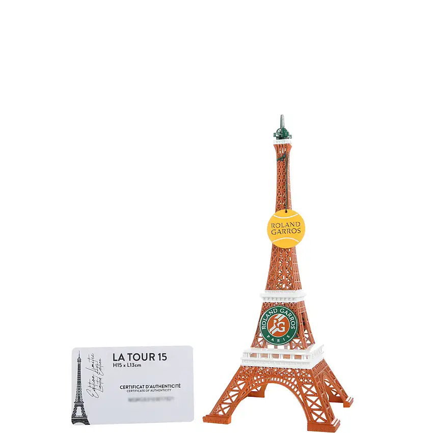 Torta Eiffel in terra battuta venduta in scatola di metallo Roland Garros [Misura 15 cm]