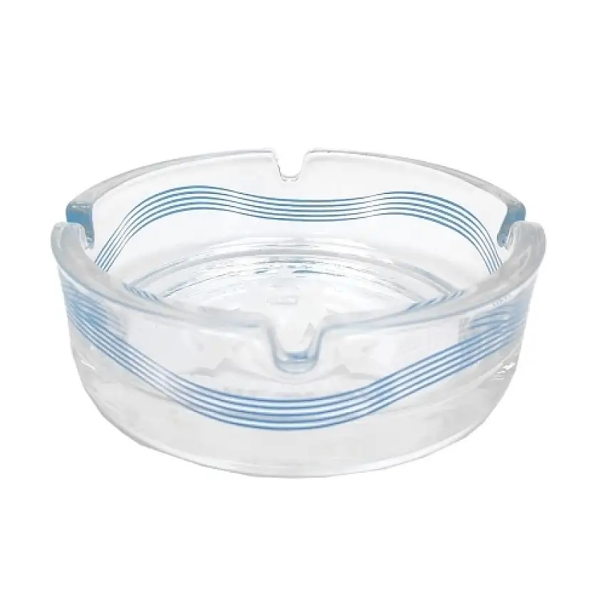 Posacenere in vetro serigrafato OM [Misura 10,6x3,5x10,6 cm]