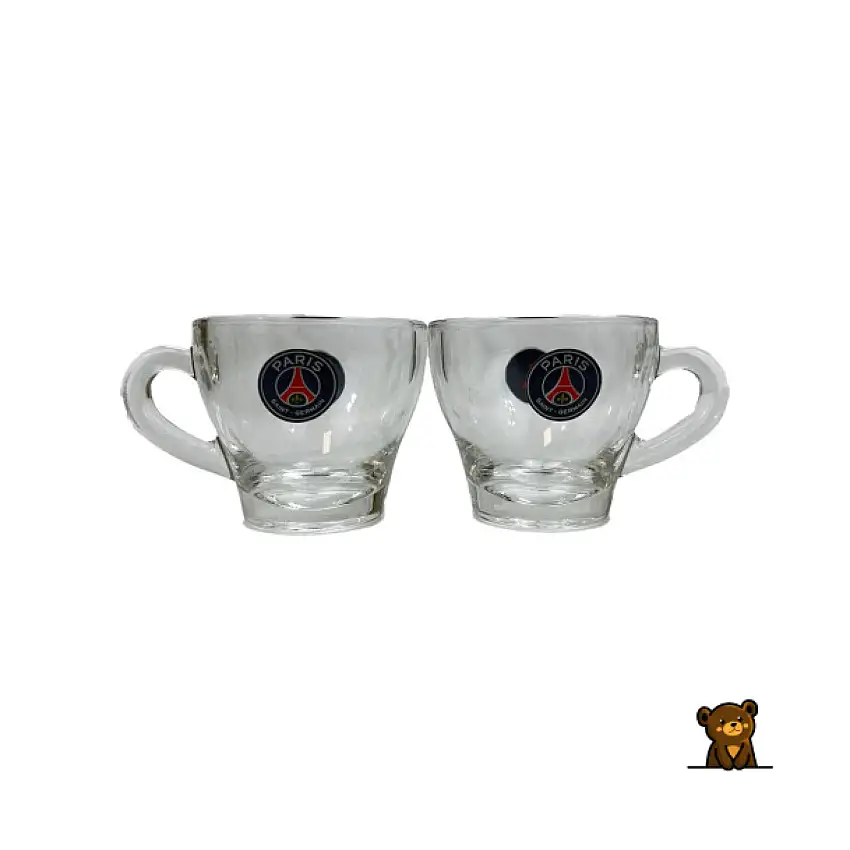 Tazza da caffè serigrafata PSG (x2) [Misura 80 ml]