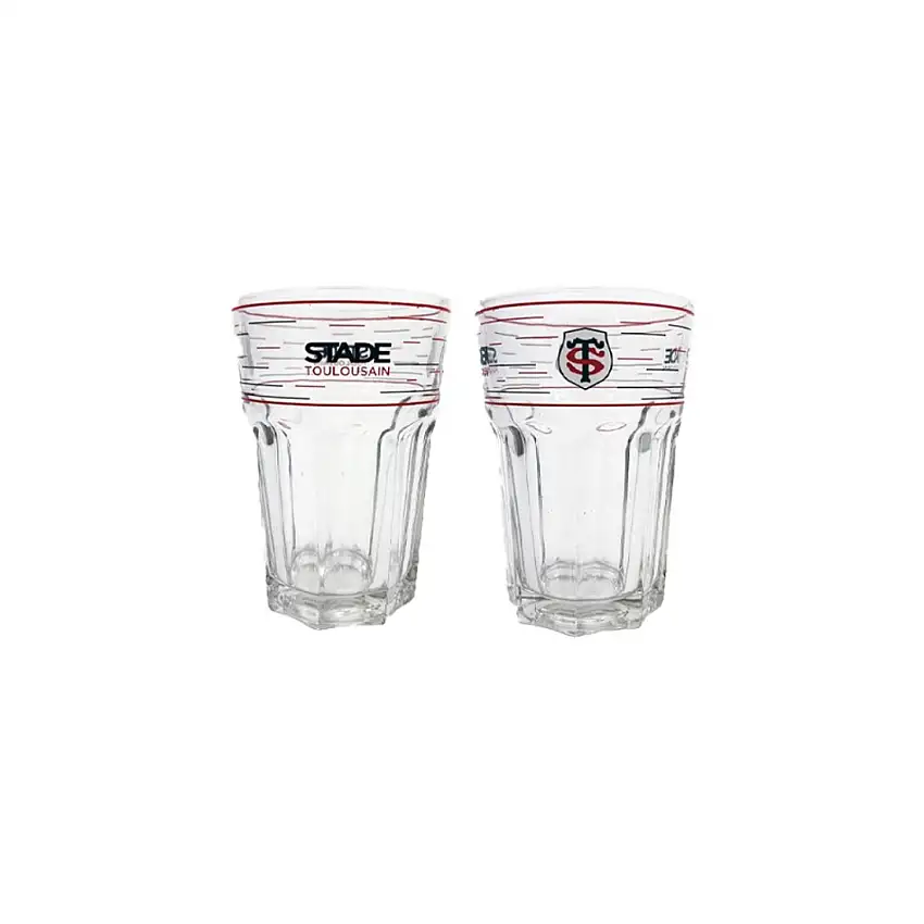 Bicchiere d'acqua in ceramica Stade Toulousain (x2) [Misura 380 ml]