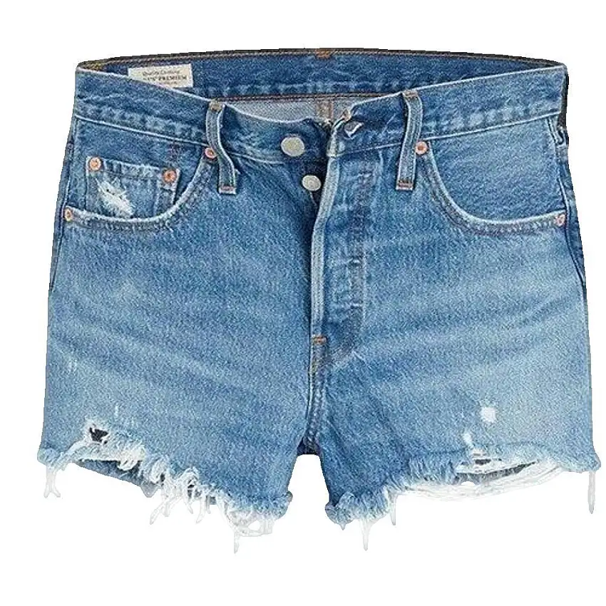 Pantaloni corti con orlo sfilacciato donna Levi's 501