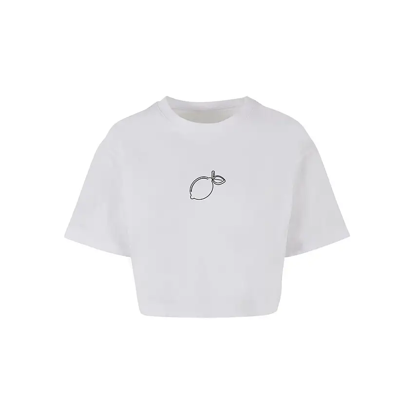 T-shirt corto oversize donna Merchcode Summer - Lemon