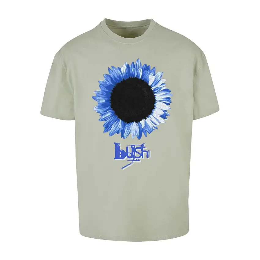 T-shirt oversize Merchcode Bush - Flower Sage Heavy