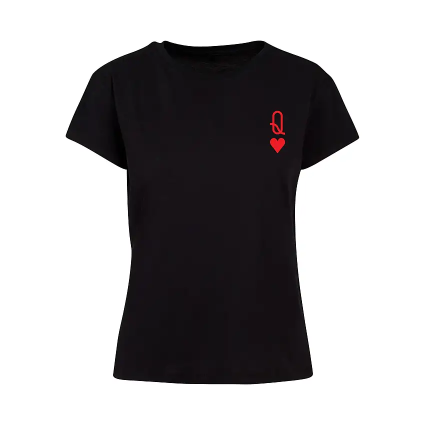 T-shirt da donna Merchcode Hugs & Love - Queen of Hearts Box