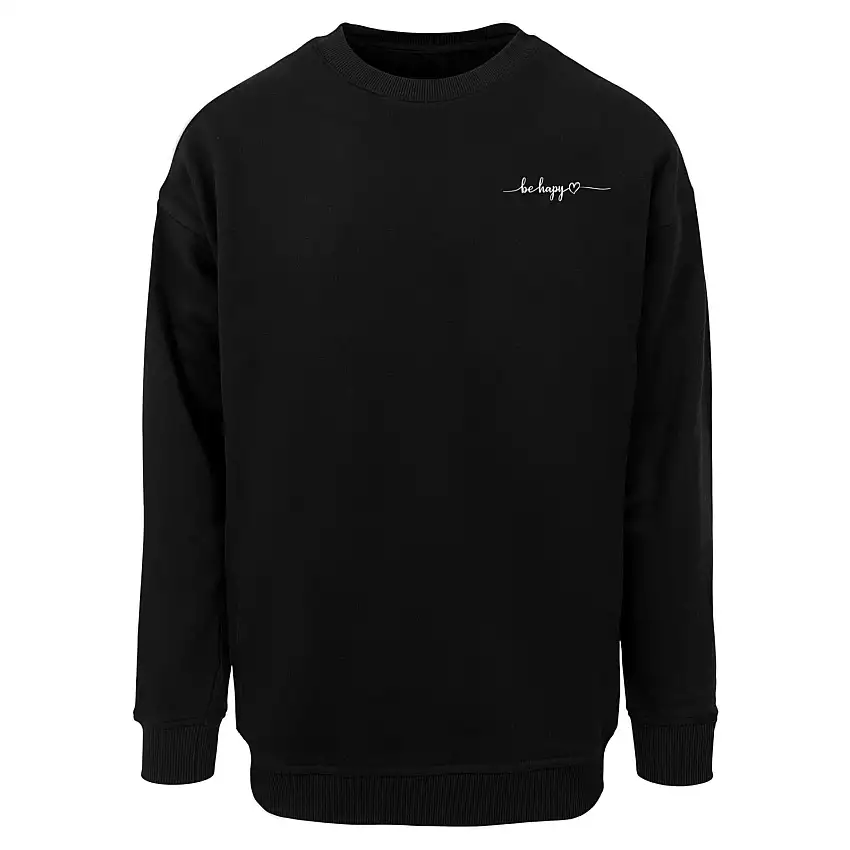 Felpa girocollo Merchcode Be Happy