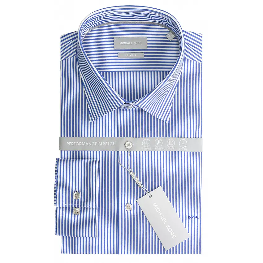 Camicia slim a righe Michael Kors Performance