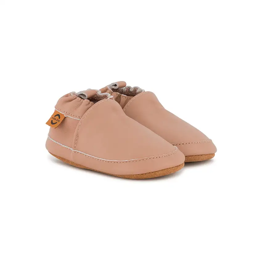 Pantofole in pelle per bambina Mikk-Line Solid