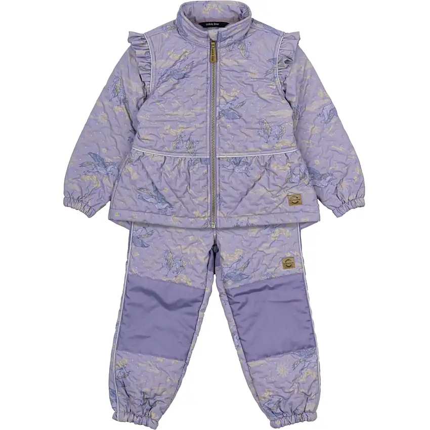 Completo termico per bambina Mikk-Line Frill AOP