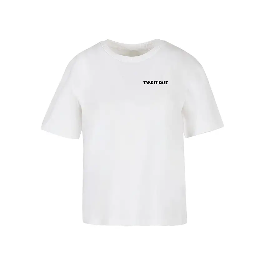 T-shirt da donna Miss Tee Take It Easy Flowers