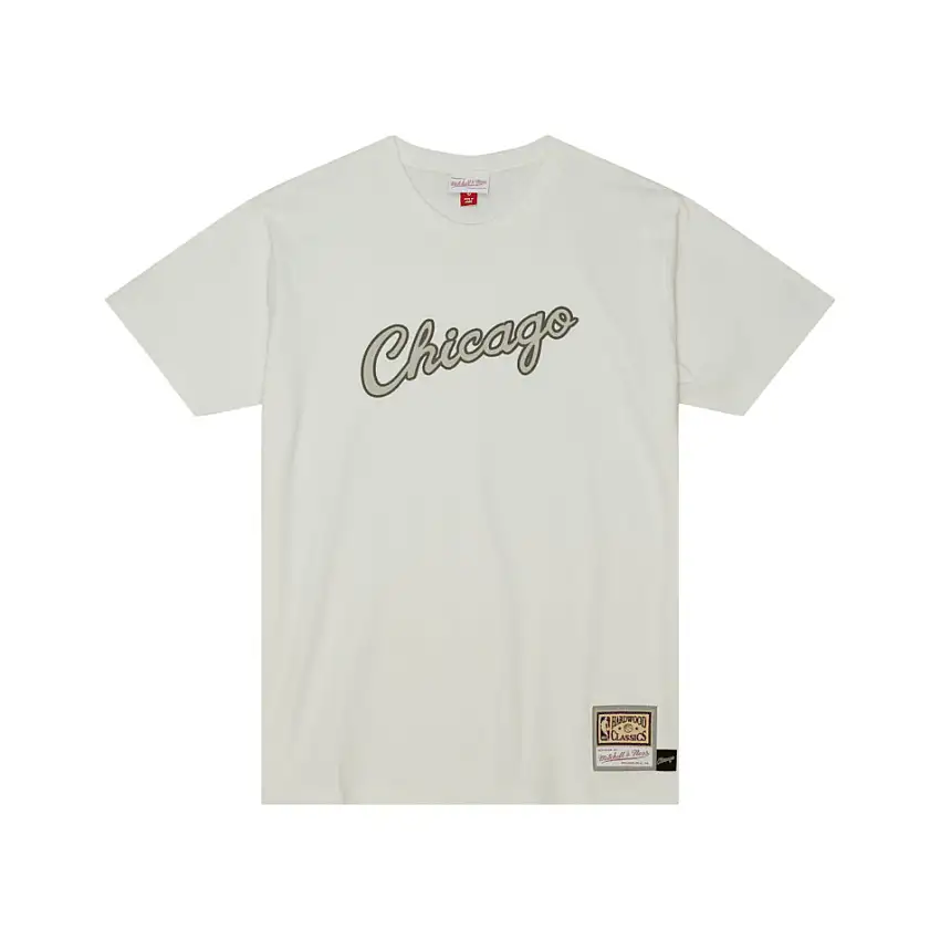 T-shirt Mitchell & Ness Cream Chicago Bulls
