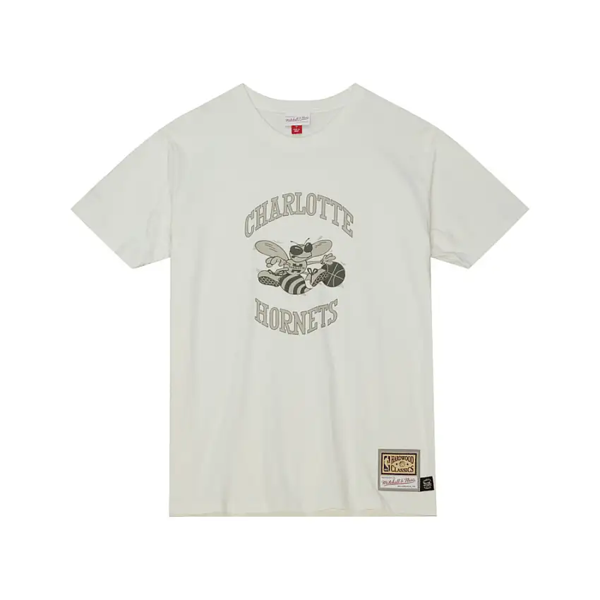 T-shirt Mitchell & Ness Cream Charlotte Hornets