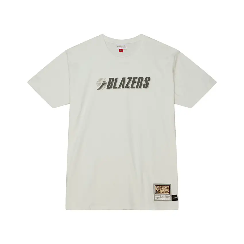 T-shirt Mitchell & Ness Cream Portland Trail Blazers