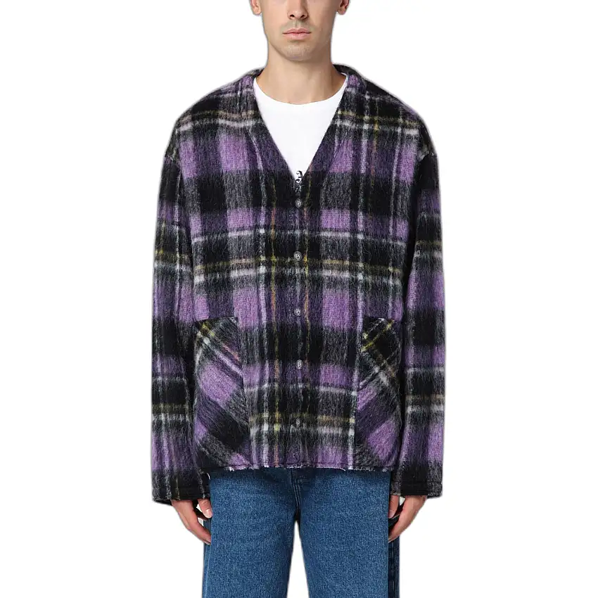 Camicia a quadri di lana Palm Angels