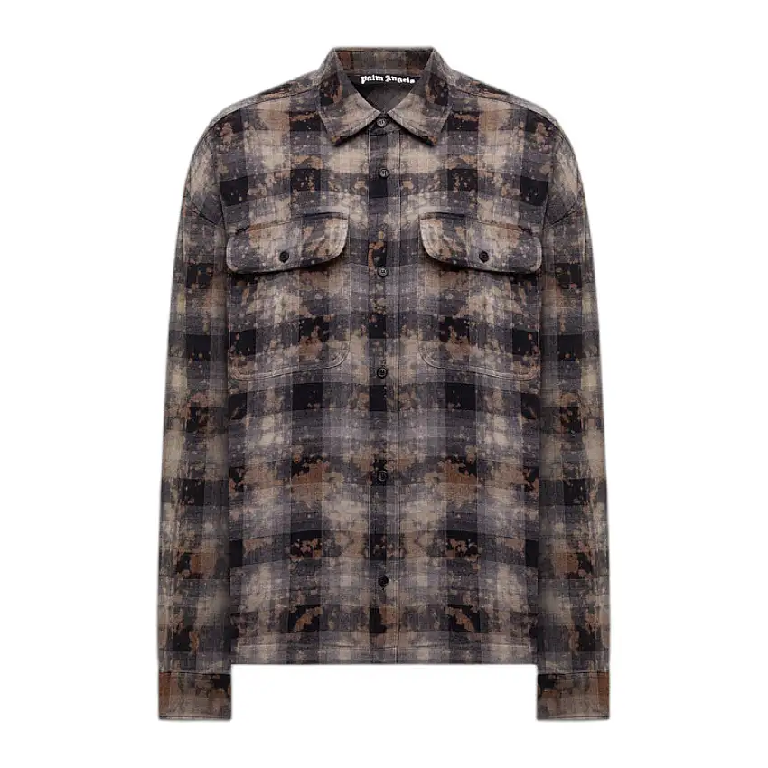 Camicia a quadri a maniche lunghe Palm Angels