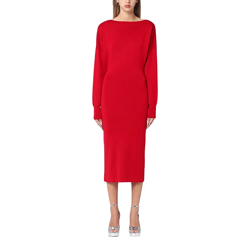 Abito midi in lana e cashmere donna Parosh