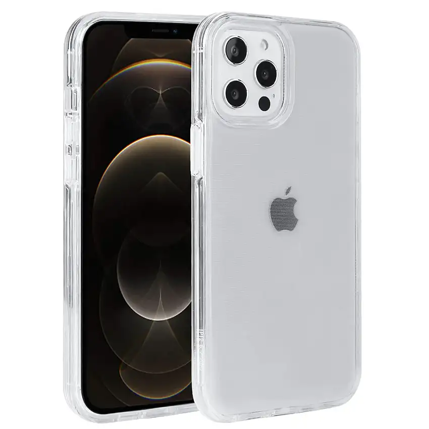 Custodia per smartphone 2 in 1 (bordo in silicone e custodia rigida) Platyne Iphone 12 Pro Max