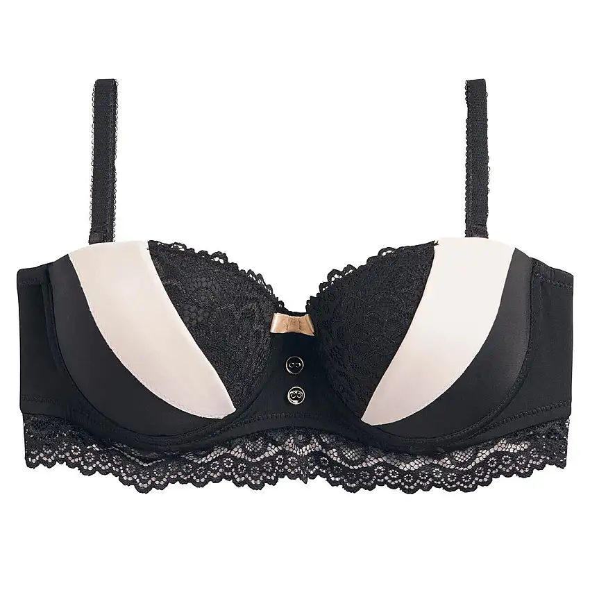 Reggiseno a fascia da donna Pomm'Poire Ebène