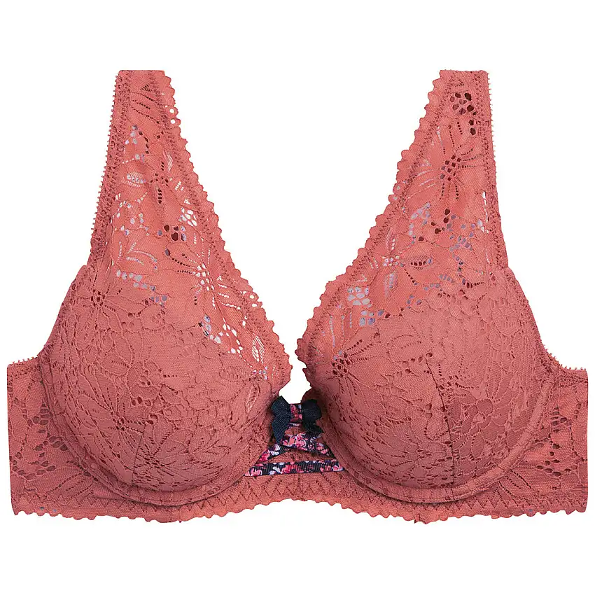 Reggiseno ampliforme con coppe modellate donna Pomm'Poire Acajou
