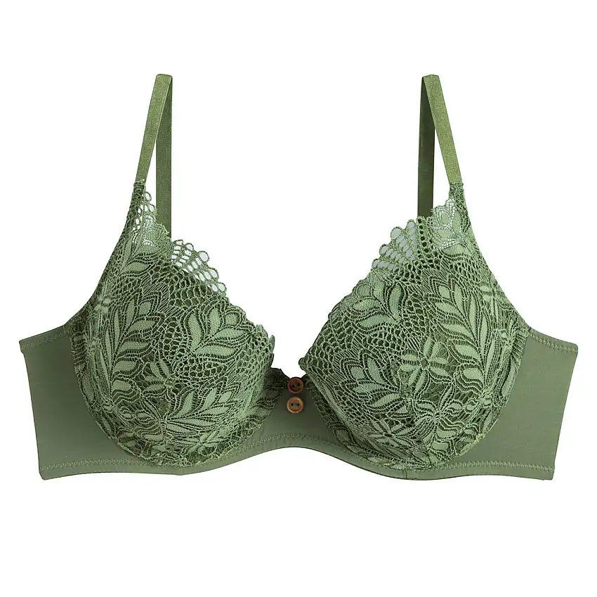 Reggiseno con coppe preformate donna Pomm'Poire Olive