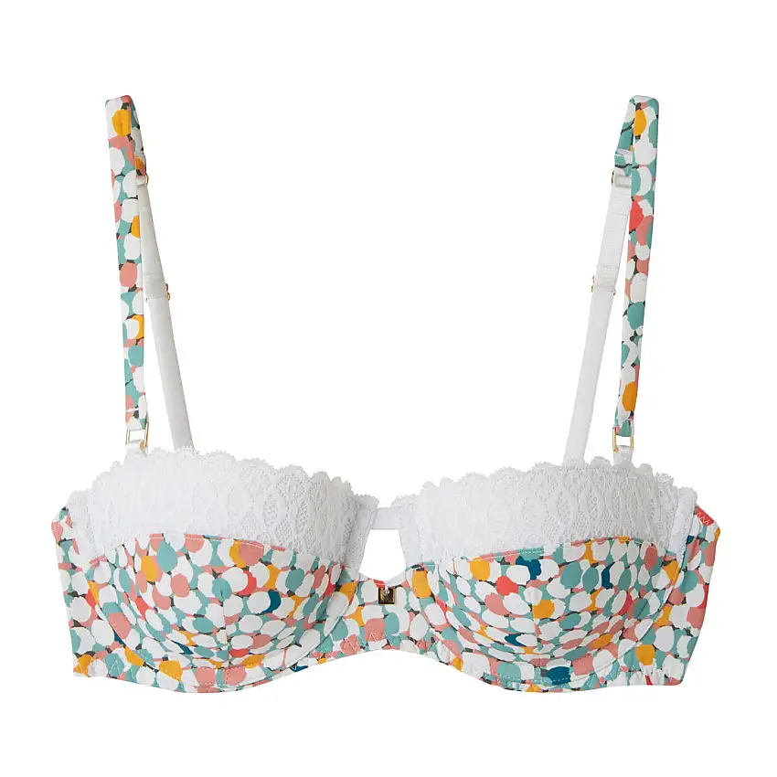 Reggiseno a forma amplificata con coppe stampate donna Pomm'Poire Meringue