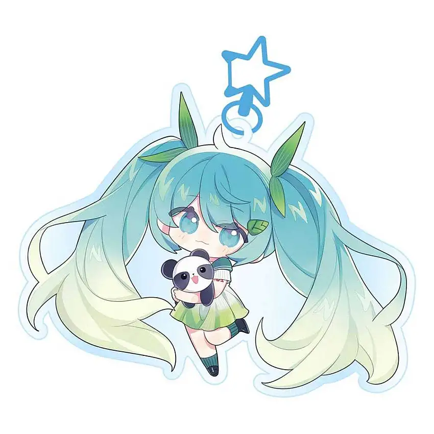 Portachiavi in acrilico Popbuddies Hatsune Miku Kawaii Spring Time [Misura 9x7 cm]