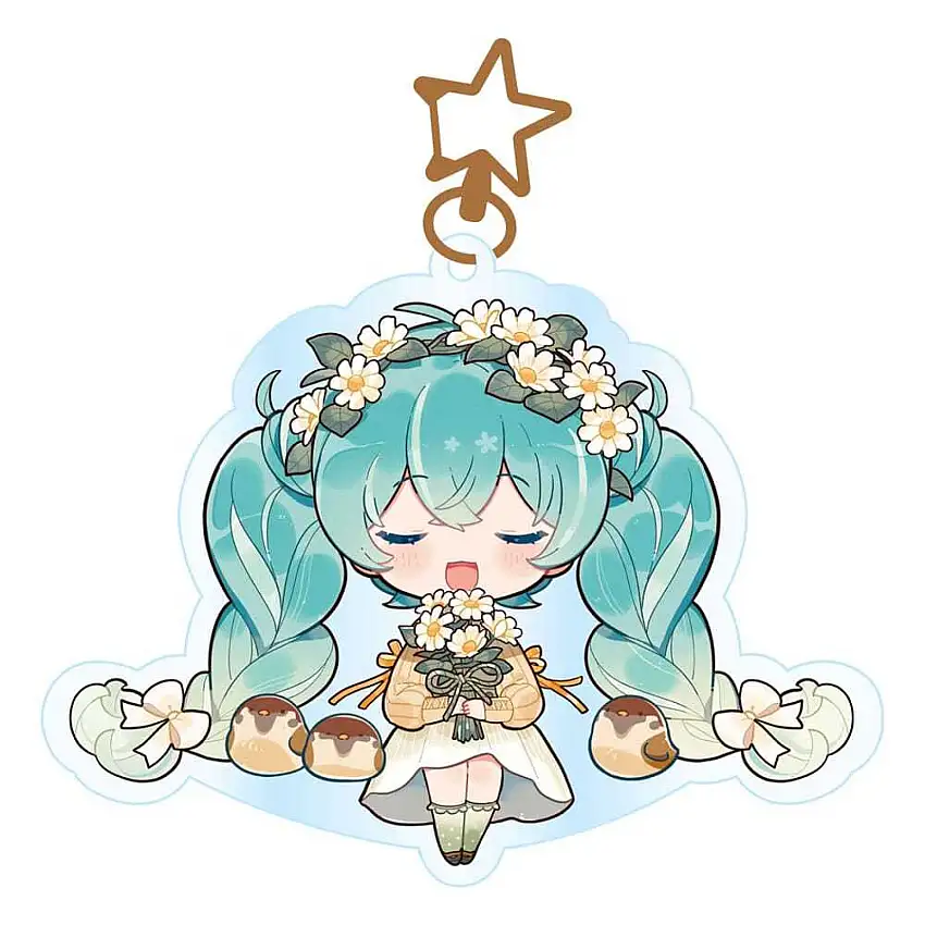 Portachiavi in acrilico Popbuddies Hatsune Miku Kawaii Autumn Time [Misura 9x7 cm]