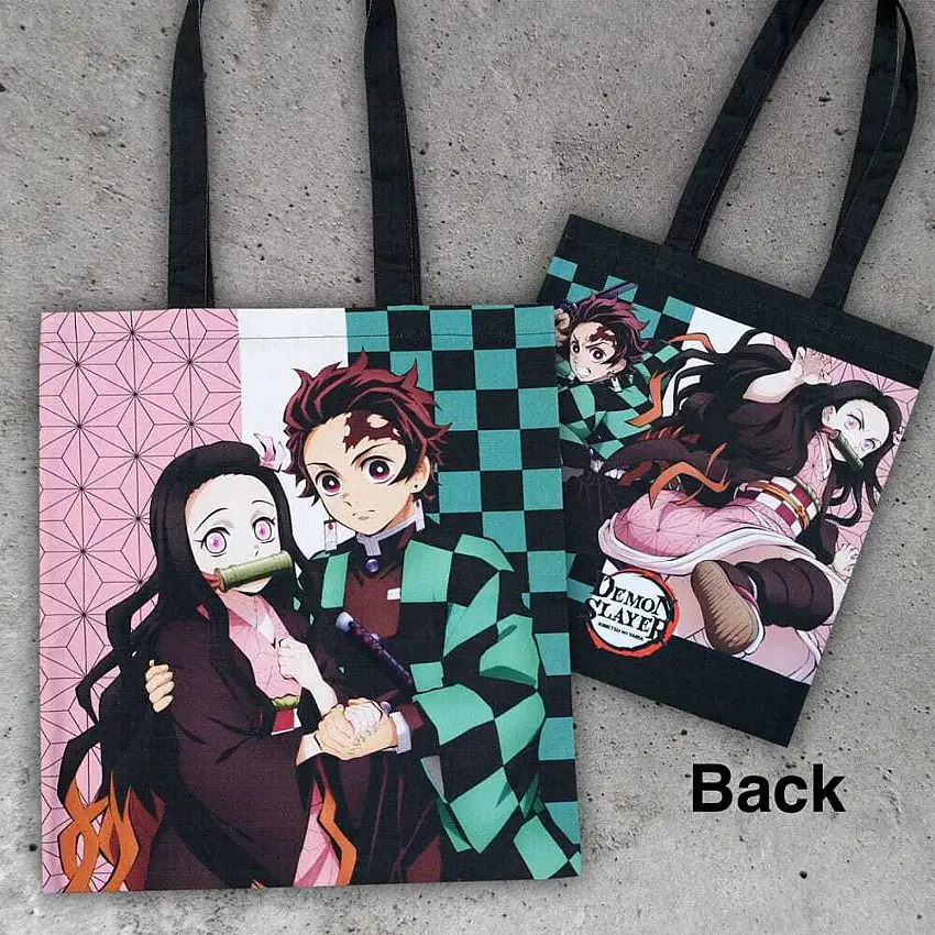 Borsa della spesa Popbuddies Demon Slayer: Kimetsu no Yaiba Tanjiro & Nezuko [Misura 37x20 cm]
