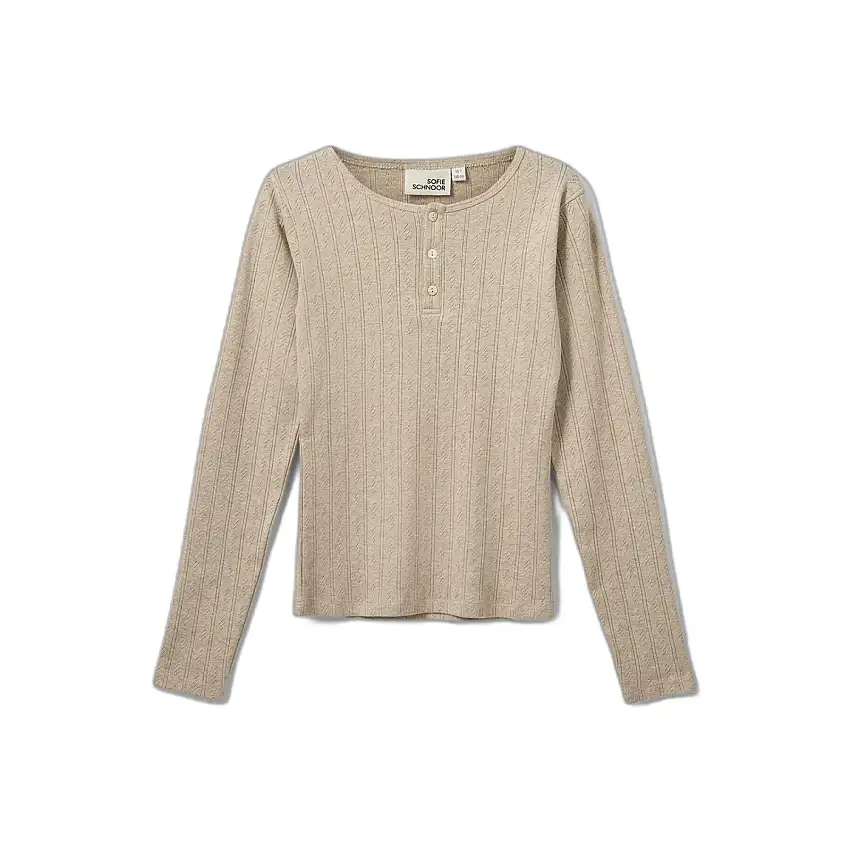 T-shirt a maniche lunghe Pointelle per ragazza Sofie Schnoor Petriciasy
