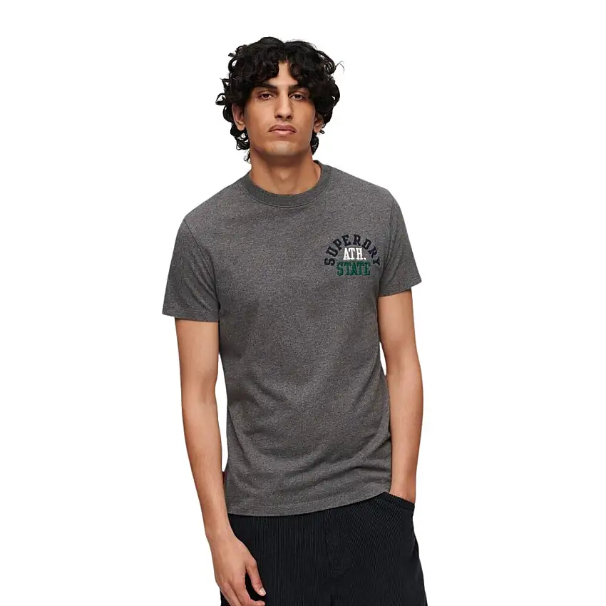 T-shirt con logo ricamato Superdry Superstate Athletic