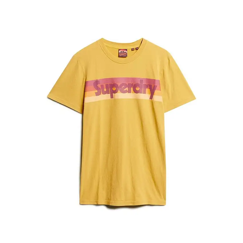 T-shirt retro a righe con logo Superdry
