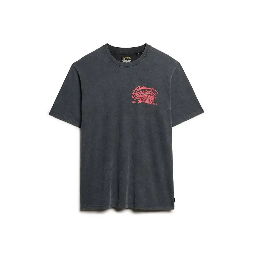 T-shirt a fantasia aderente Superdry Biker Rock