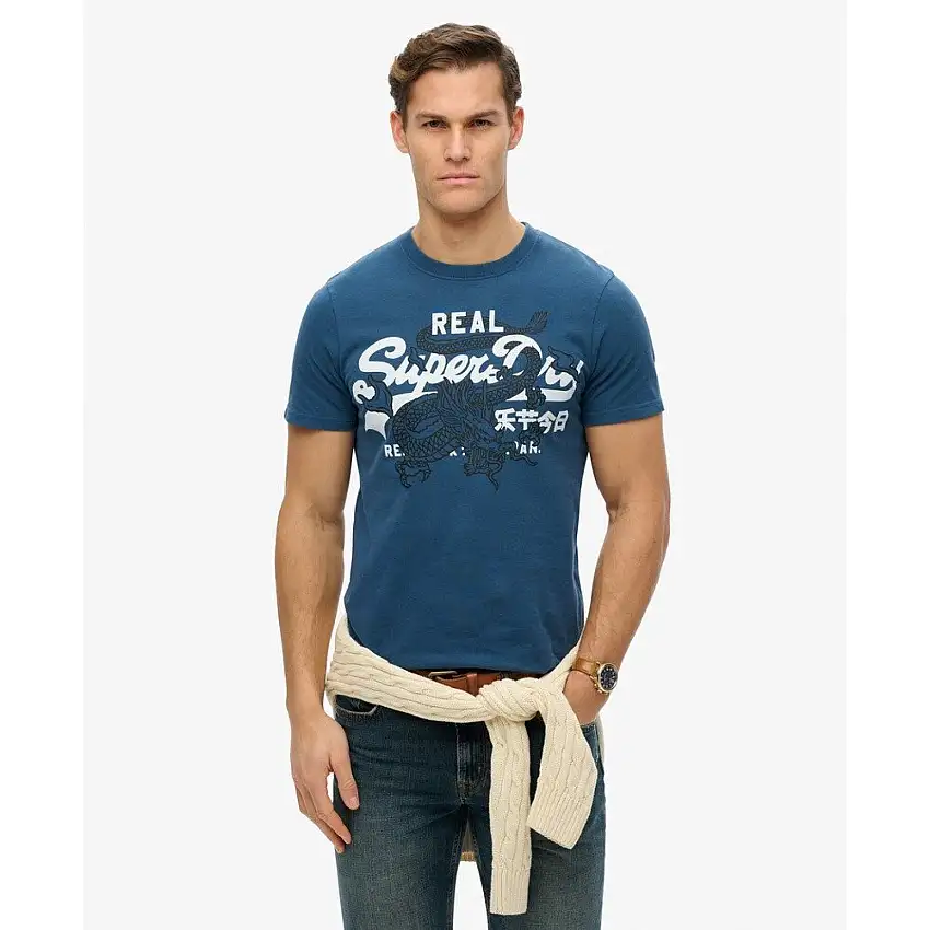 T-shirt con logo narrative Superdry Vintage