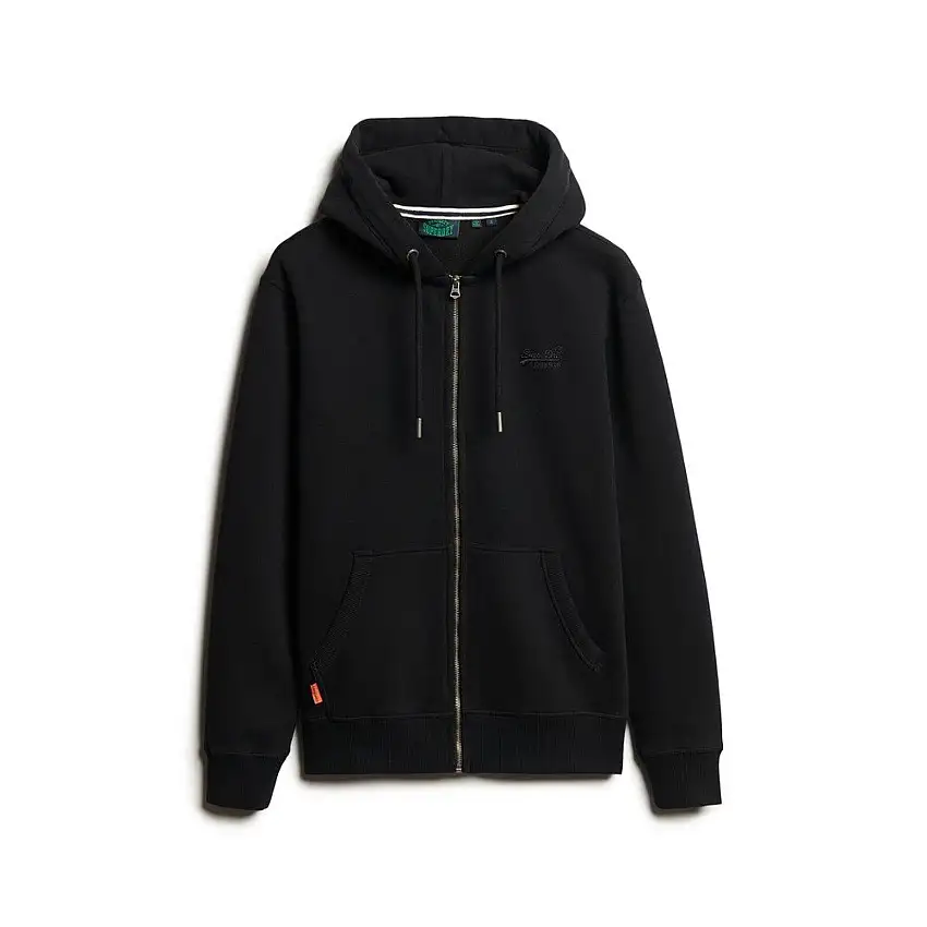 Felpa con cerniera a cappuccio e logo Superdry Essential