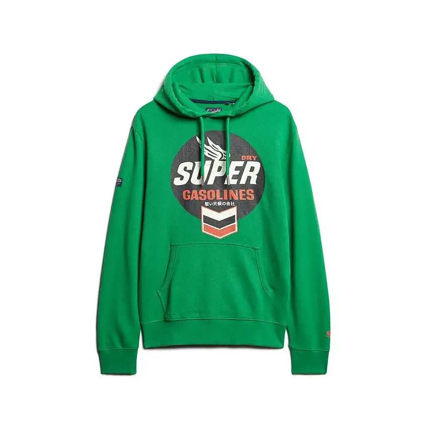 Felpa con cappuccio e logo e motivo Superdry [Misura S]