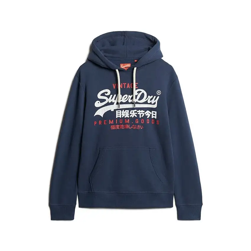 Felpa con cappuccio e logo Superdry Duo Vintage [Misura XL]