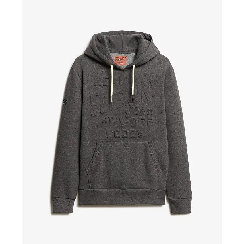 Felpa con cappuccio con logo in rilievo Superdry