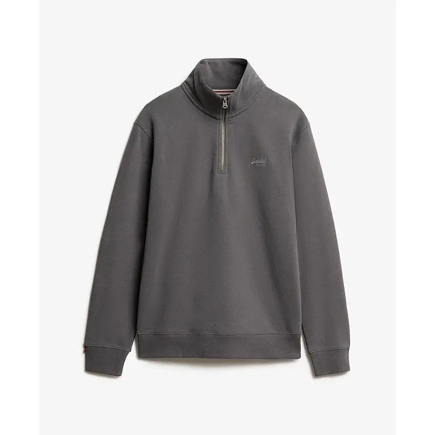 Felpa con colletto alla tunisina e logo Superdry Logo Essential