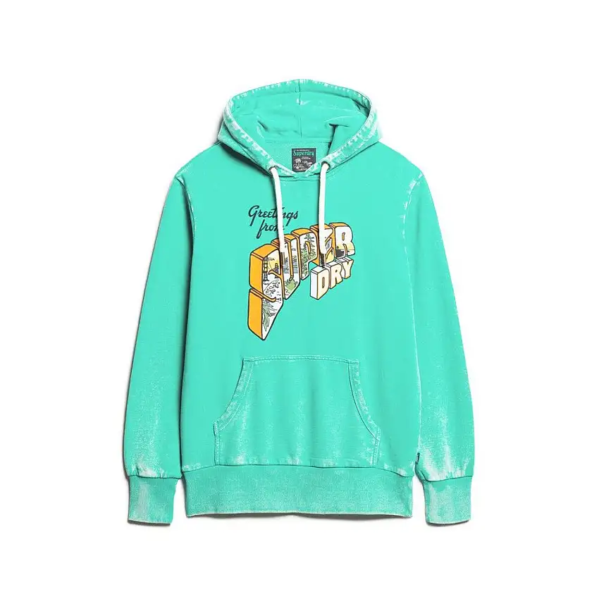 Felpa con cappuccio oversize fluo Superdry Travel
