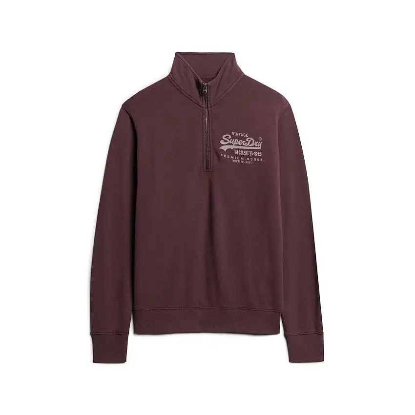Felpa classica con collo zip e motivo Superdry