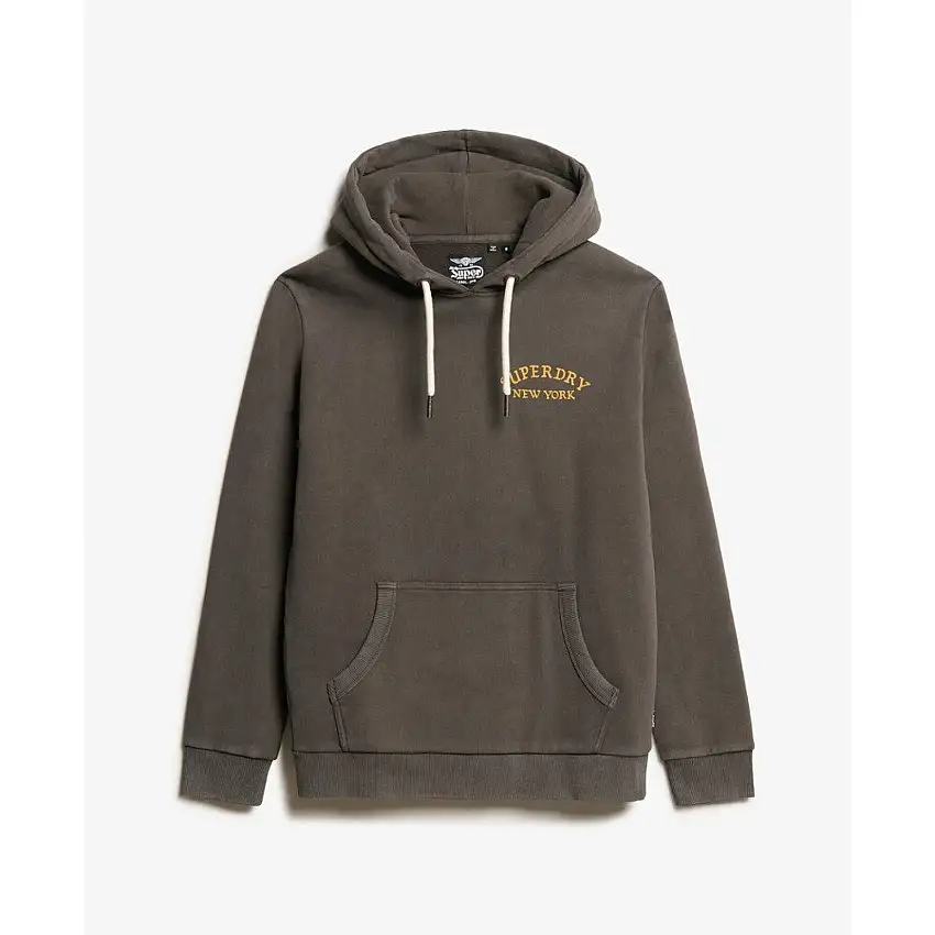 Felpa con cappuccio ampia con motivo tatuaggio sulla schiena Superdry