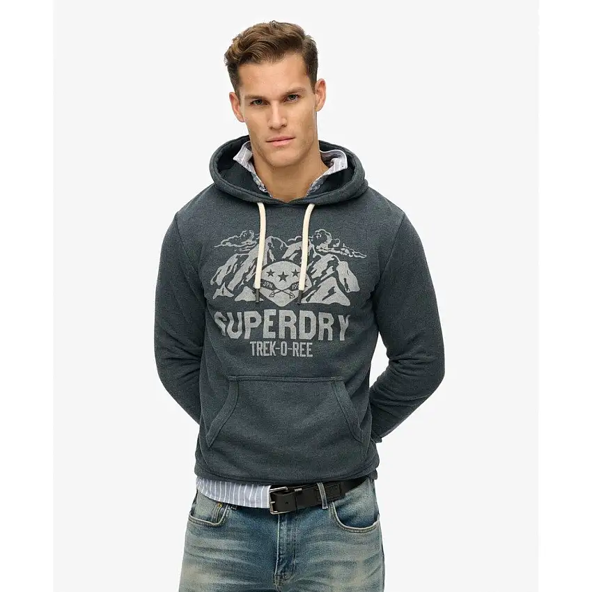 Felpa con cappuccio monocromatica casual Superdry Lo-Fi Outdoor